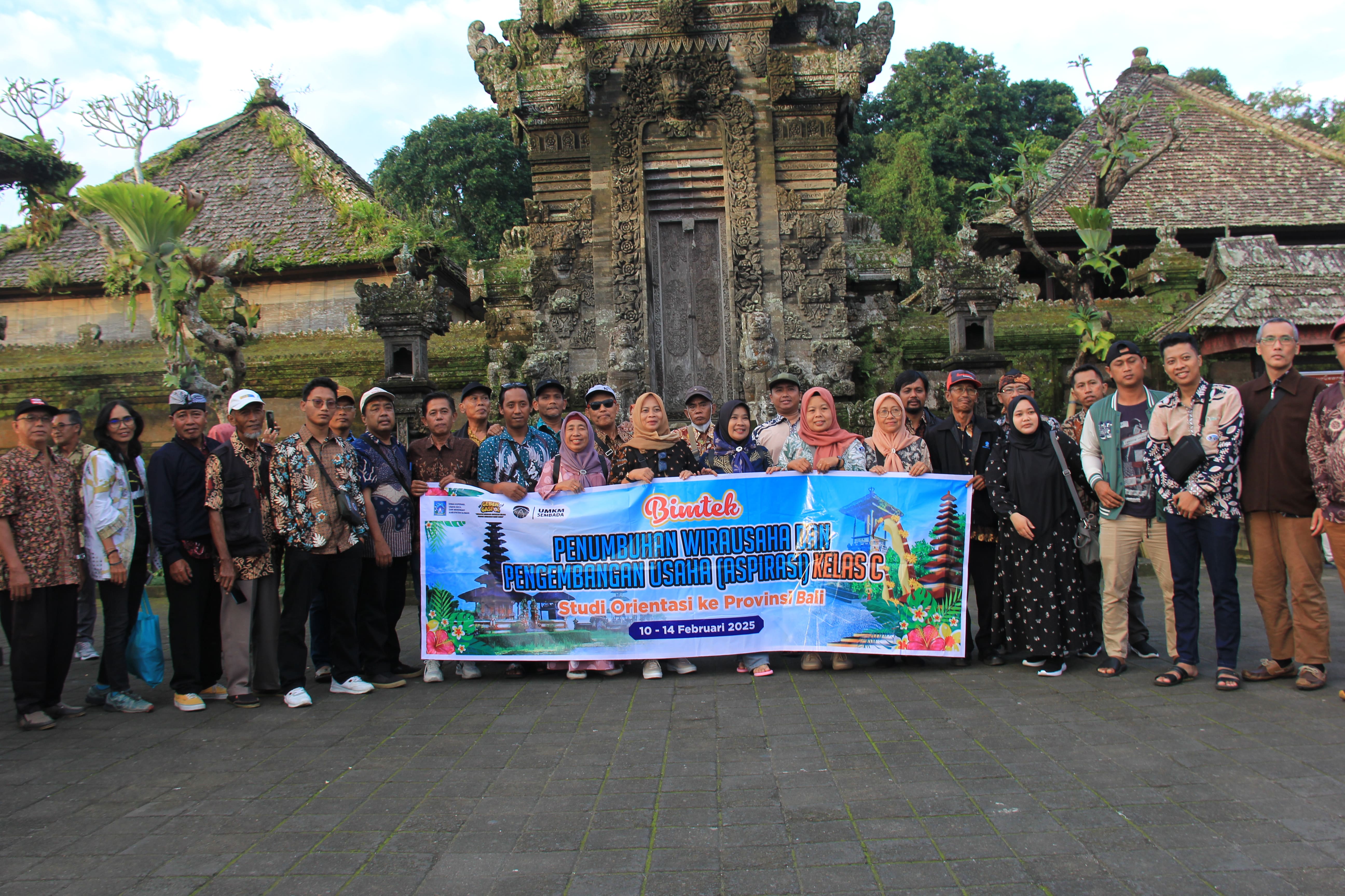 Bimtek Penumbuhan Wirausaha dan Pengembangan Usaha (ASPIRASI) Studi Orientasi ke Provinsi Bali: Langkah Strategis Mendukung UMKM Sleman
